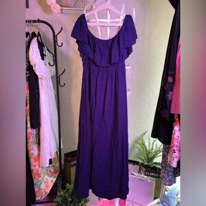 EUC Coolmee Long Navy Blue Dress size S